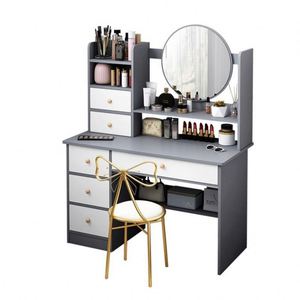 Nouvelle Table de Maquillage en Bois pour Hôtel avec Design <span class=keywords><strong>Unique</strong></span> pour Chambre à Coucher – Meuble Coiffeuse en Bois avec Chaise – Fournisseur Chinois - Product Image 6