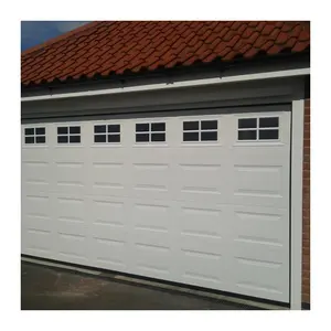 Remote Control Cheap Automatic Tempered Glass Overhead Sectional Garage Door