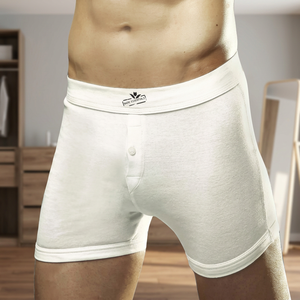 Mid-Rise Knitted Cotton <b>Boxer</b> Shorts with Logo at Waist Plus Size XL Supportive Stretch-Fabric - Product Image 3