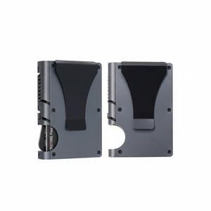 Cartera RFID Minimalista Personalizada OEM 2025 con Clip para Billetes, Tarjetero de Metal de Aluminio, Bloqueo RFID para Bolsillo Frontal - Product Image 1