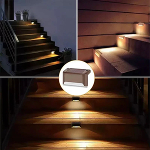 Stair LED Solar Lamp IP65 Waterproof Outdoor <b>Garden</b> Light Pathway Yard Patio Steps Fence Lamps <b>Garden</b> Decor Solar Light Outdoors - Product Image 6