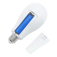 Ampoules LED d'urgence portables 15W batterie ampoule de secours lanternes lampes lumière de secours Rechargeable avec 2 pièces batterie intégrée