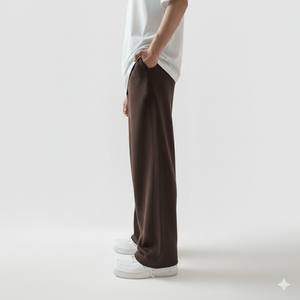 กางเกงเอวสูงสำหรับผู้ชายผ้าคอตต้อน/โพลีเอสเตอร์ผสมทรงหลวมทรงหลวมระบายอากาศโลโก้ออกแบบได้ตามต้องการ - Product Image 1