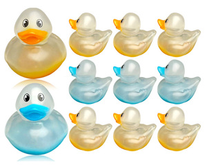 Pato de Goma Transparente de 2 Pulgadas con Logotipo Personalizado al por Mayor, Juguete de Baño Flotante, Seguro y Cognitivo, Unisex - Product Image 1