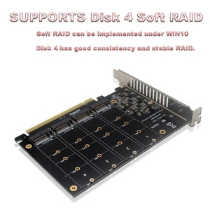 <span class=keywords><strong>T</strong></span>ốc độ cao bốn kênh M.2 NVMe PCIe 3.0 4.0 mở rộng thẻ cho máy <span class=keywords><strong>t</strong></span>ính xách tay hỗ trợ 4x32Gbps PCIe Độ<span class=keywords><strong>t</strong></span> kích 2230 2242 2280 cổ phiếu các mặ<span class=keywords><strong>t</strong></span> hàng - Product Image 2