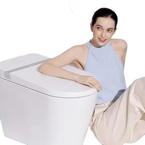 AXENT lemari air hemat air desainer Tankless Toilet duduk pemanas cerdas otomatis keramik Toilet mangkuk