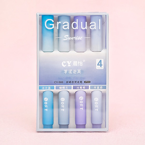 Mondrian sinh viên sổ cái Key Marker Pen Set Jumbo bàn chải phẳng tip màu <span class=keywords><strong>Highlighter</strong></span> nhựa hộp quà tặng cho các trường học vẽ bằng văn bản - Product Image 2