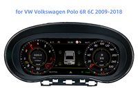 Panneau de tableau de bord numérique LCD YZ pour Volkswagen Polo 6R 6C 2009-2018, mise à niveau de l'intérieur de la voiture, groupe d'instruments virtuels, Carplay