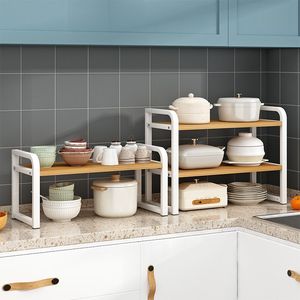 Kitchen Storage Rack Multi Tier Countertop Organizer Minimalist Design For Pots Plates And Kitchenware - Product Image 3