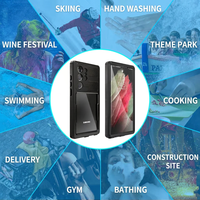 Funda Impermeable para Teléfono ShellBox IP68, Carcasa Transparente de TPU+PC+PET para Samsung 23, 23Plus, 23Ultra, S24Ultra, S26Ultra