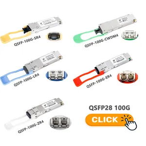 Hot-Swappable 100G QSFP28 ER4 40KM SMF LC Optical Transmitters Receivers Module For Telecommunications