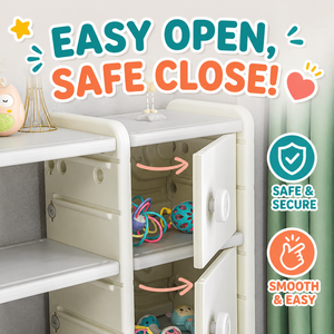 Armadio Organizzatore per Giocattoli dei Bambini con Ampia Capacità, Cassetti Multipli, Espositore per Libri Pieghevole, Facile Classificazione, Organizzatore <span class=keywords><strong>Montessori</strong></span> per la Stanza - Product Image 6