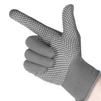 Gants antidérapants Gants à colle Gants à perles Fil de coton en plastique Résistant à l'usure Anti-dérapant Protection du travail