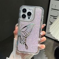 Mode fantaisie motif luxe diamant papillon 3 en 1 coque de téléphone pour Tecno spark go 2024 20pro