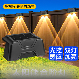 Lámpara Solar de Pared para Exteriores, Iluminación para Escaleras, Pasillos, Patios, Barandillas, Calles, LED de 0.5w - Product Image 3