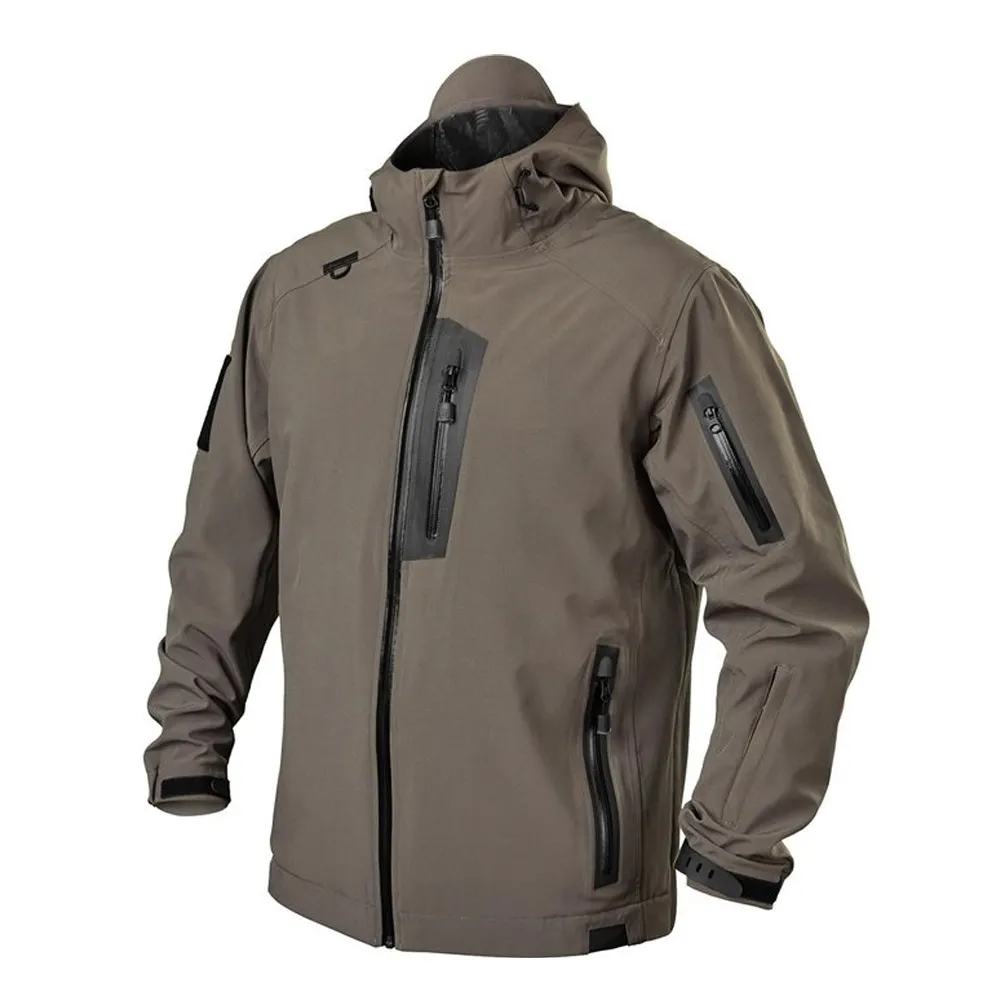Benutzer definierte Polyester Drawcord verstellbare Farb block Half Zip Heavyweight Hoodie 600Gsm Wandern Wind breaker Jacke für Männer Winter