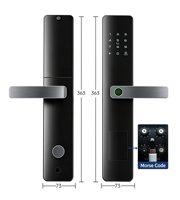 TT LOCK CNC Kunci Pintar Aluminium Presisi Tahan Air Kunci Sidik Jari Kata Sandi Kode Morse Cloud Steel Kompatibel B08 Mortise