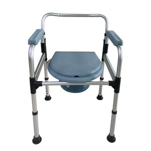 Adjustable <b>Commode</b> <b>Chair</b> For Elderly Hospital Use With Removable Potty Seat And Armrests - Product Image 4
