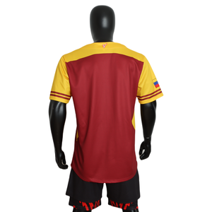 Logotipo personalizado OEM y ODM amarillo <span class=keywords><strong>azul</strong></span> béisbol Jersey adulto entrenamiento Jersey camisa de talla grande diseño creativo - Product Image 2