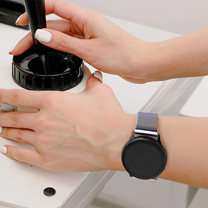 Bandas de lujo Milanese de acero inoxidable para <span class=keywords><strong>Samsung</strong></span> Galaxy Watch Mujeres Hombres <span class=keywords><strong>Fit</strong></span> 3 Bandas - Product Image 3