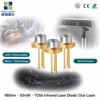 Diode laser infrarouge UOC U-LD-985072A 980nm 50mW TO-18 5.6mm avec moniteur PD pour équipement médical