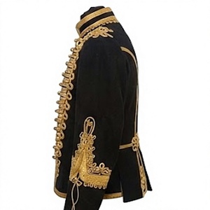 Veste Hussarde en Laine pour Homme, Uniforme Historique, Blazer à Col Montant, Broderie Dorée, Double Boutonnage, Formelle Hiver - Product Image 4