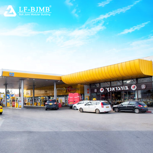 Canopée de base de roche, structure en acier préfabriquée, bagage <span class=keywords><strong>à</strong></span> coquille, pour station <span class=keywords><strong>essence</strong></span> - Product Image 4