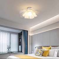 Plafonnier LED en acrylique JACKSUN Nordic Flower, blanc crème, moderne et minimaliste, pour salon, couloir, entrée