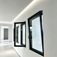 Fenêtre en aluminium à isolation thermique, profil ultra fin, résistante aux ouragans, double vitrage, insonorisée, cadre minimaliste, taille personnalisée