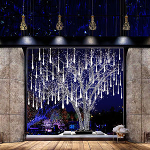 流星シャワーフェアリーストリングライト8/10チューブ雪落下雨屋内用暖かい白屋外防水クリスマスライトIP65 - Product Image 3