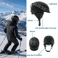 Casque de ski avec coque en ABS, 8 aérations, boucle ITW, casque de snowboard SPORT, casque de ski personnalisé, casque de vélo, protection de la tête