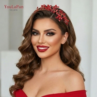 YouLaPan – accessoires élégants pour mariage, accessoires de cérémonie, bandeaux pour cheveux en strass rouge pour femmes, HP985