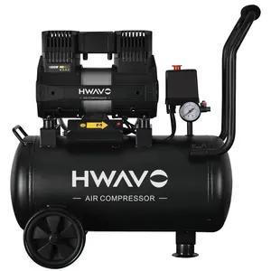 2024 mais recente máquina de compressor de ar portátil com potência CA 250L/min, mini compressor de ar de pistão silencioso com tanque de 30L, livre de óleo