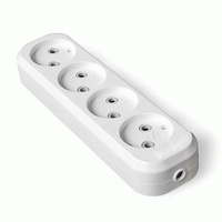 Multiprise EU 3 prises, câble 3*1.0mm², 1.5-5 mètres, sans interrupteur, avec prise EU facile à transporter, durable, SKD