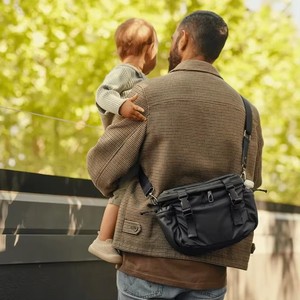 Sac de rangement étanche pour poussette avec sangle de fixation et bandoulière, sac à couches pour papa, vente en gros - Product Image 3