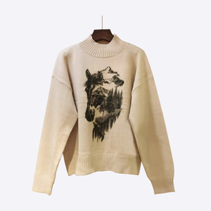 Tùy chỉnh phụ nữ Đan Áo len thiết kế Crochet Áo len nhà sản xuất phụ nữ Crew-neck dài tay áo đan hàng đầu - Product Image 5