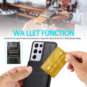 Cavalletto retrò portafoglio in pelle Flip custodia per cellulare custodia per scheda in pelle antiurto custodia per telefono per <span class=keywords><strong>Sansung</strong></span> A17 S25 S24 - Product Image 4