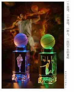 थोक खेल खिलाड़ी ट्राफियां कप क्रिस्टल ग्लास बास्केटबॉल ट्रॉफी स्पोर्ट्स ट्रॉफी - Product Image 4