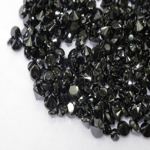 Diamant noir naturel poli de qualité AA, 0,30 carat et 4,30 mm, taille brillant ronde, certifié IGI, rempli - Product Image 1