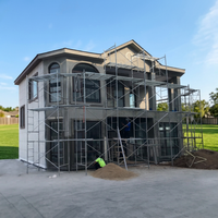 Kit de villa préfabriquée moderne de luxe avec structure en acier, résistant aux tremblements de terre et au vent, anti-termites, maison résidentielle familiale à 1 à 3 étages