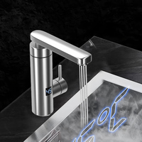 Robinet chauffe-eau électrique portable pour cuisine et salle de bain, chauffage instantané, bouton rotatif manuel à 360 degrés - Protection contre la surchauffe