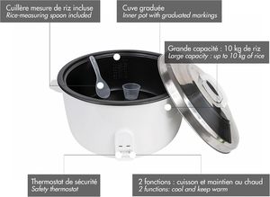 Appareils de cuisine professionnels, cuiseur à riz commercial extra large - Product Image 4