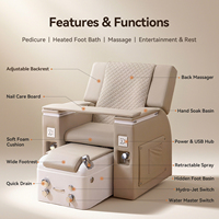 Fauteuil de massage électrique professionnel pour spa des pieds et du dos, avec jets de massage et station de pédicure, dossier réglable, mobilier de salon et spa commercial