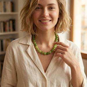 <span class=keywords><strong>Collana</strong></span> Zooying <span class=keywords><strong>con</strong></span> Nodo in Quarzo Naturale e Ciondolo in <span class=keywords><strong>Topazio</strong></span> Fumé, Catena Regolabile <span class=keywords><strong>con</strong></span> Perline di Riso, Gioiello da Donna - Product Image 1