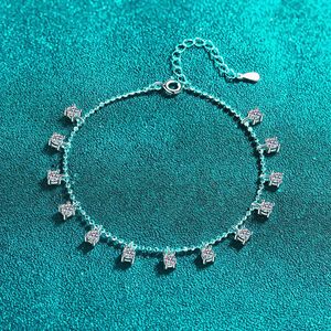 Joyería fina personalizada de alta calidad, pulsera de moissanita de corte brillante redondo de plata de ley S925, cadena de tenis para mujer - Product Image 3