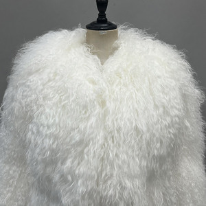 Manteau en <span class=keywords><strong>fourrure</strong></span> tendance et chaud pour femmes, Jancoco, vente en gros, veste courte en <span class=keywords><strong>fourrure</strong></span> de mouton de Mongolie, personnalisable - Product Image 4