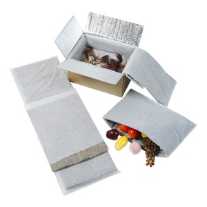 Pochette en feutre de laine 100 % biodégradable pour emballage isotherme personnalisé, doublure de boîte pour produits surgelés PLA+PBAT, préservation thermique pour chaîne du froid - Product Image 4