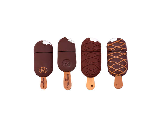 Cute Cartoon Popsicle USB Flash Drive 8GB 16GB Summer Ice Cream Pen Drive Promotional Gift With Keychain
