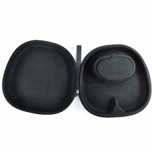 Étui de voyage personnalisé noir pour écouteurs, coque rigide avec plateau en EVA et fermeture éclair, certifié BSCI, en nylon et cuir, pour le rangement - Product Image 6