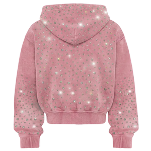 Heavyweight 450G French Terry <b>Vintage</b> Washed Zipper <b>Hoodie</b> Hot Supplier Custom Logo Embroidery Rhinestone Man's <b>Zip</b> <b>up</b> <b>Hoodie</b> - Product Image 2